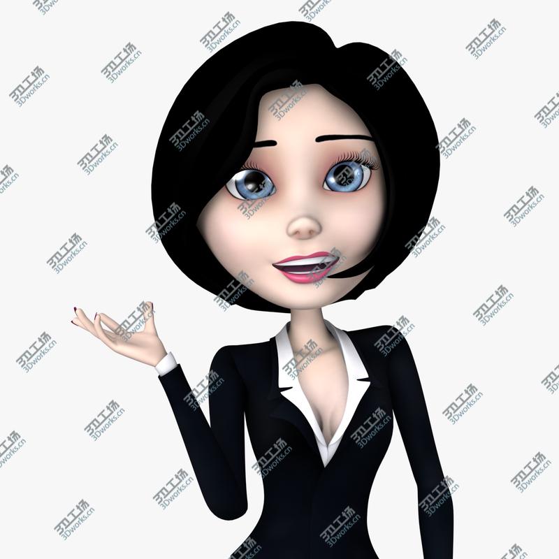 images/goods_img/2021040233/Rigged Cartoon Woman 01 Girl in Black/1.jpg